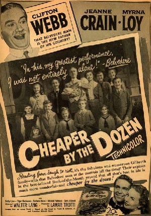 20th Century Fox (1950), Cheaper by the Dozen (1950).